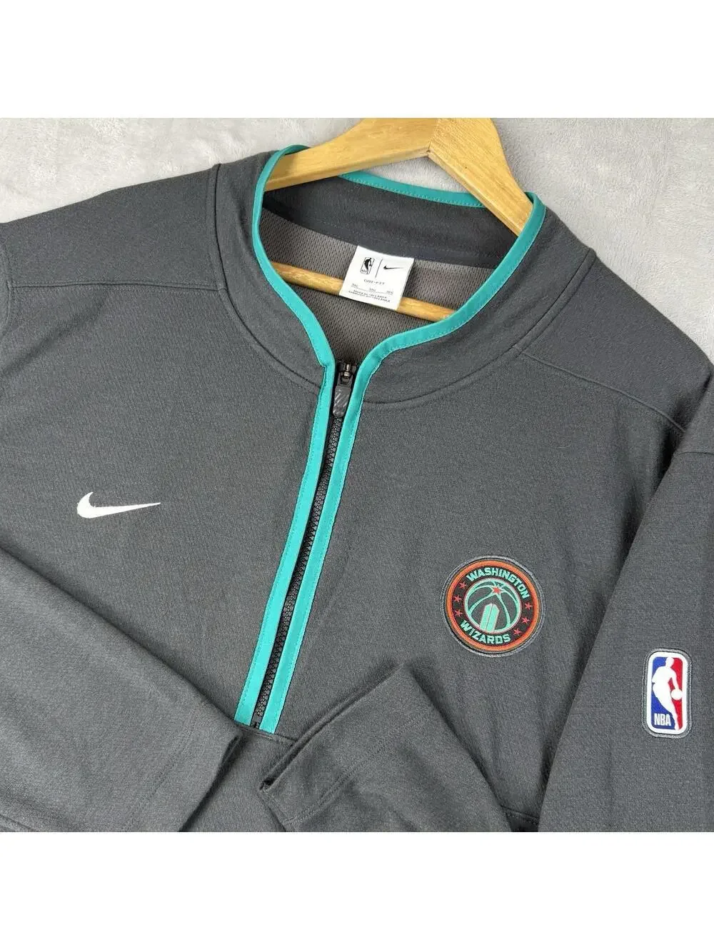 Nike NBA Washington Wizards Dri Fit Quarter Zip Pullover Mens 3XL Training Court